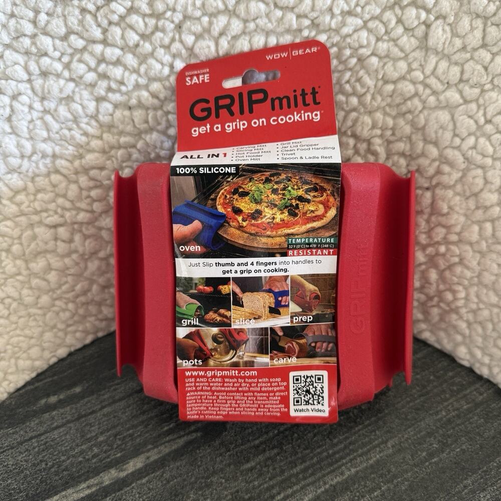 GRIPmitt® Silicone Kitchen & BBQ Mitt - BLACK, 2-pack